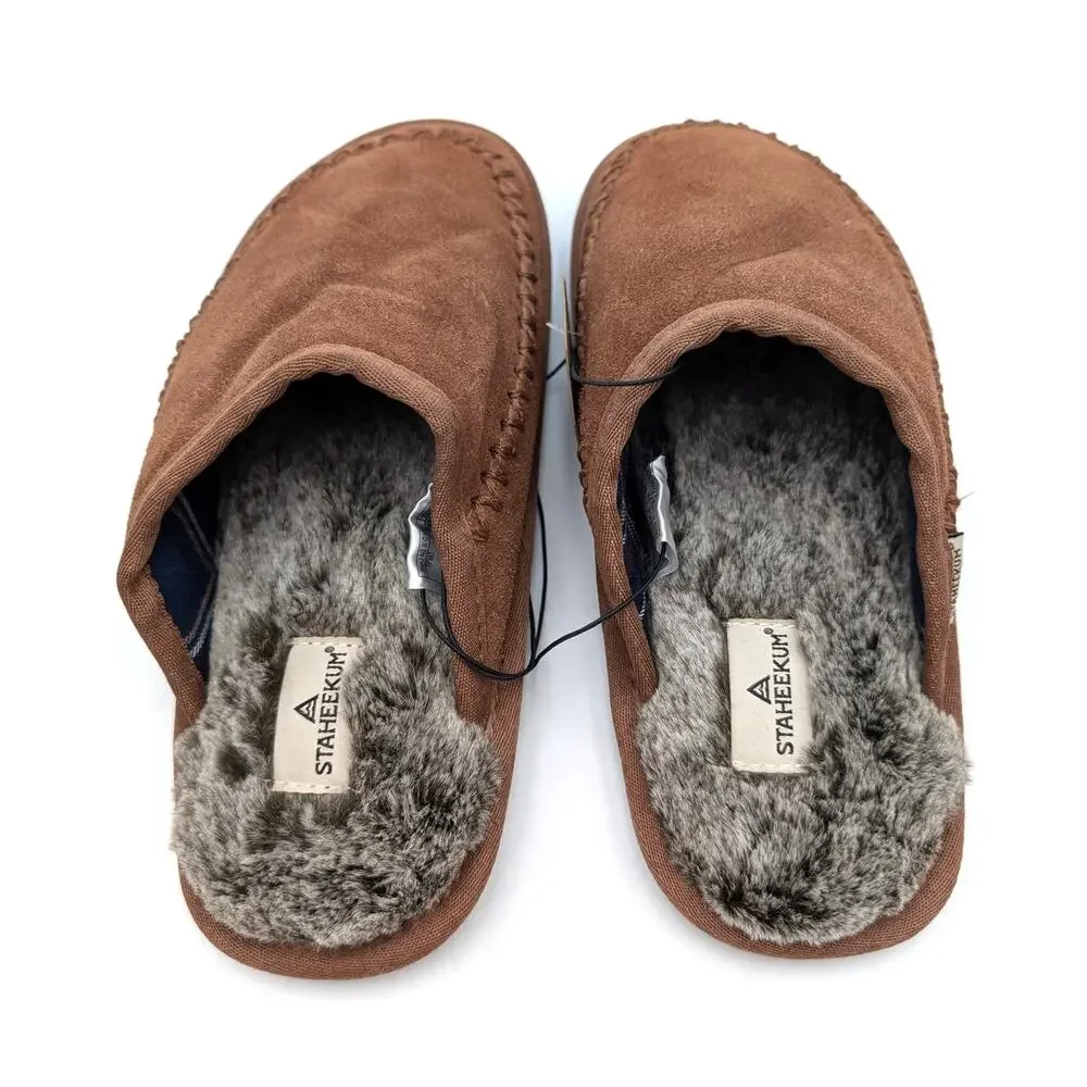 Staheekum Cabin Classic Slipper Shoes Closed Toe Men's Brown Size US8M EU41